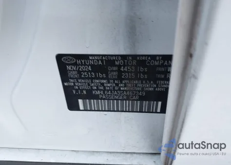 2025 Hyundai Sonata Sel from USA, damaged, VIN KMHL64JA3SA467349